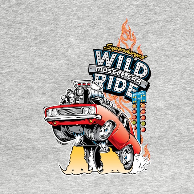 Hot Rod Wild Ride Muscle Car by thatscool